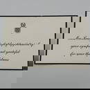 First Lady Jacqueline Kennedy Sympathy Acknowledgement Card