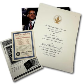 Obama Inaugural Invitation and Memorabilia