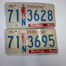 Collection of Inaugural License Plates