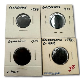 Lot of Four 1700's Gelderland Coins