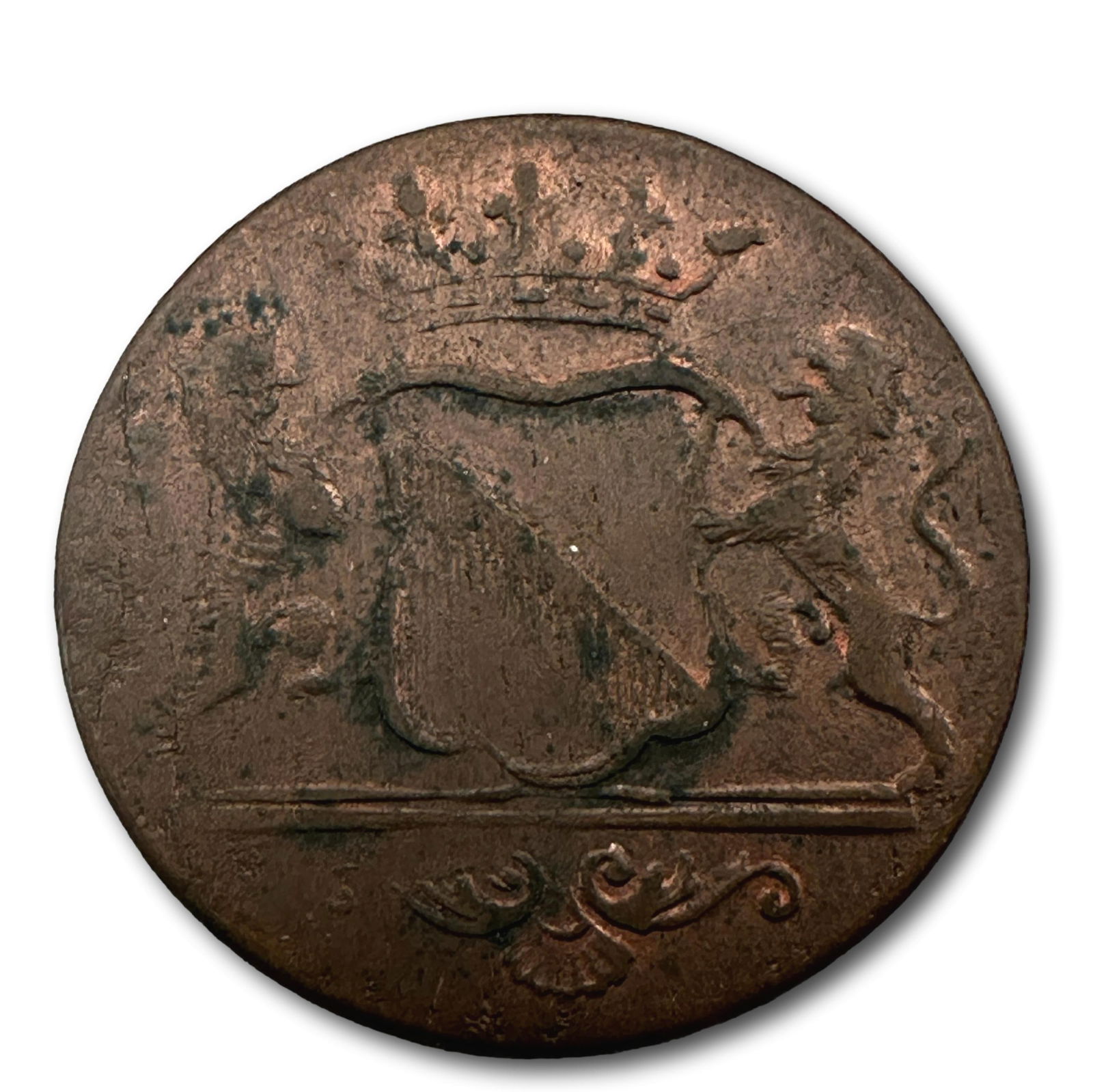 1794 VOC Duit Copper Coin: Refer to photos for additional condition information as they are a part of the description. Please note lots may show signs of wear commensurate with age and use, and the lack of a statement regarding