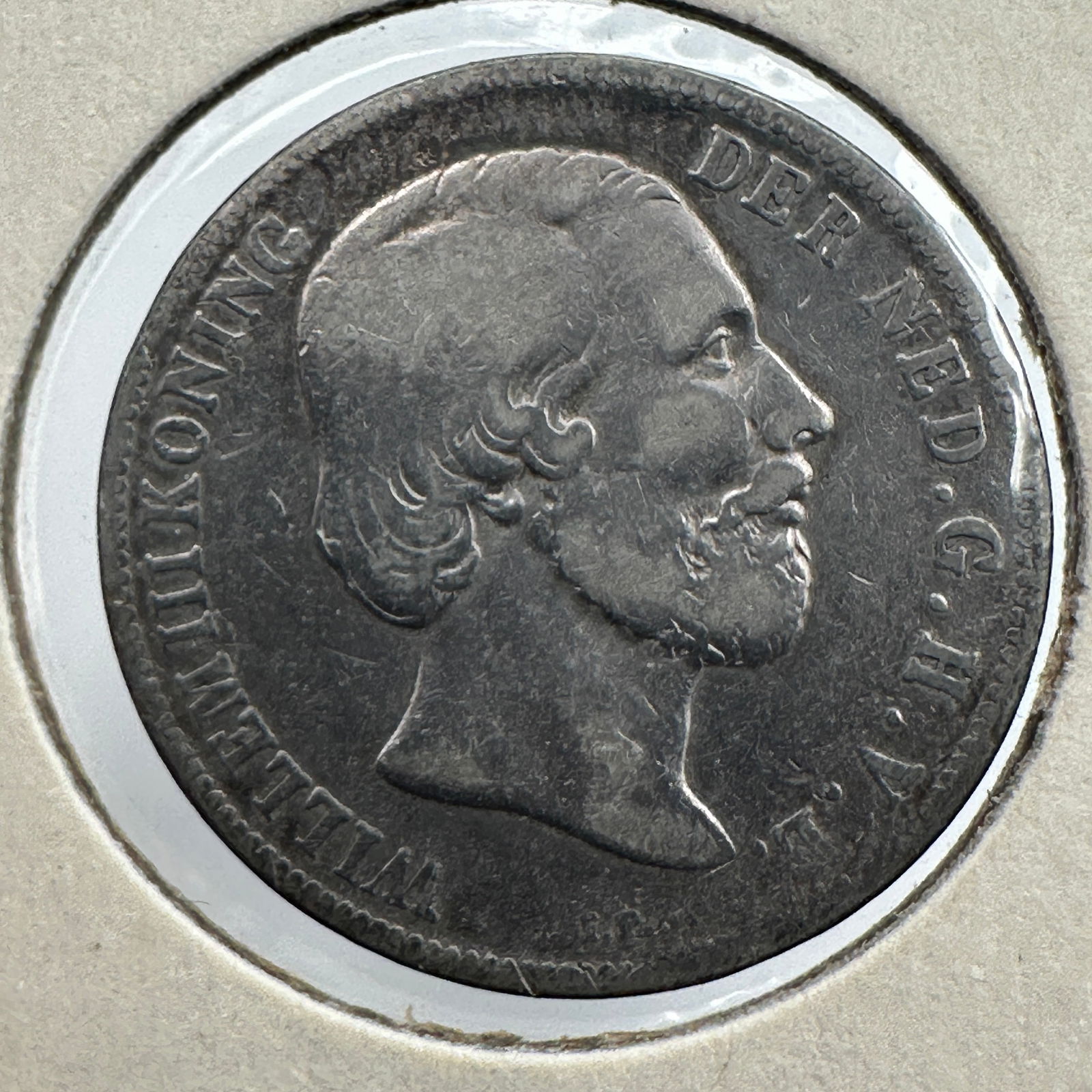 Netherlands 1864 Silver 1 Guilder Coin (1 of 3)