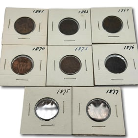 Lot of Willem III 1 Cent Coins - Various Dates 1860-1877