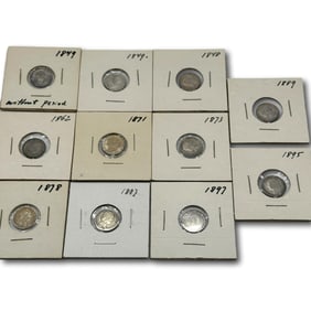 Netherlands 10 Cents Various Dates from 1848-1897