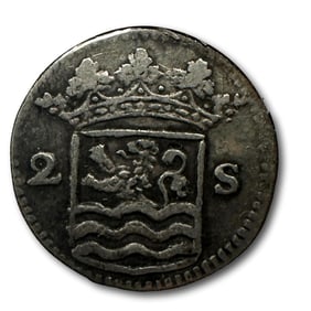 1745 Zeeland 2 Stuivers Coin