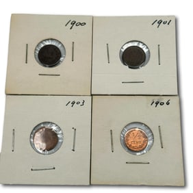 Early 1900's Netherlands 1/2 Cent Coins