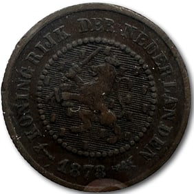 Netherlands 1878 Half Cent