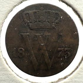 Netherlands 1873 Half Cent