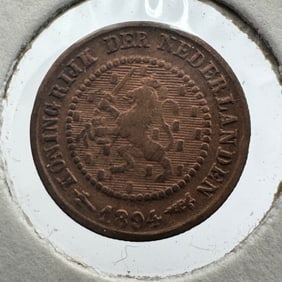 Netherlands 1894 Half Cent