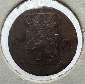Netherlands 1876 Half Cent