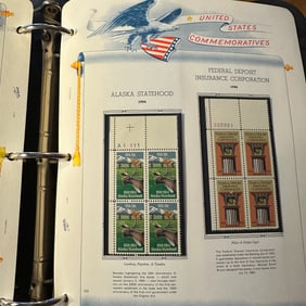 Commemorative US Stamps - 1984-1991 $100's in Unused Stamps