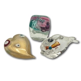 Lot of Three Paperweights
