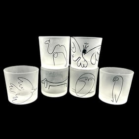 Set of Picasso Souvenir Shot Glasses from The Paris Picasso Museum