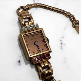Ladies 14K Gold Wristwatch with 10K Rose Gold Bracelet - No Crystal