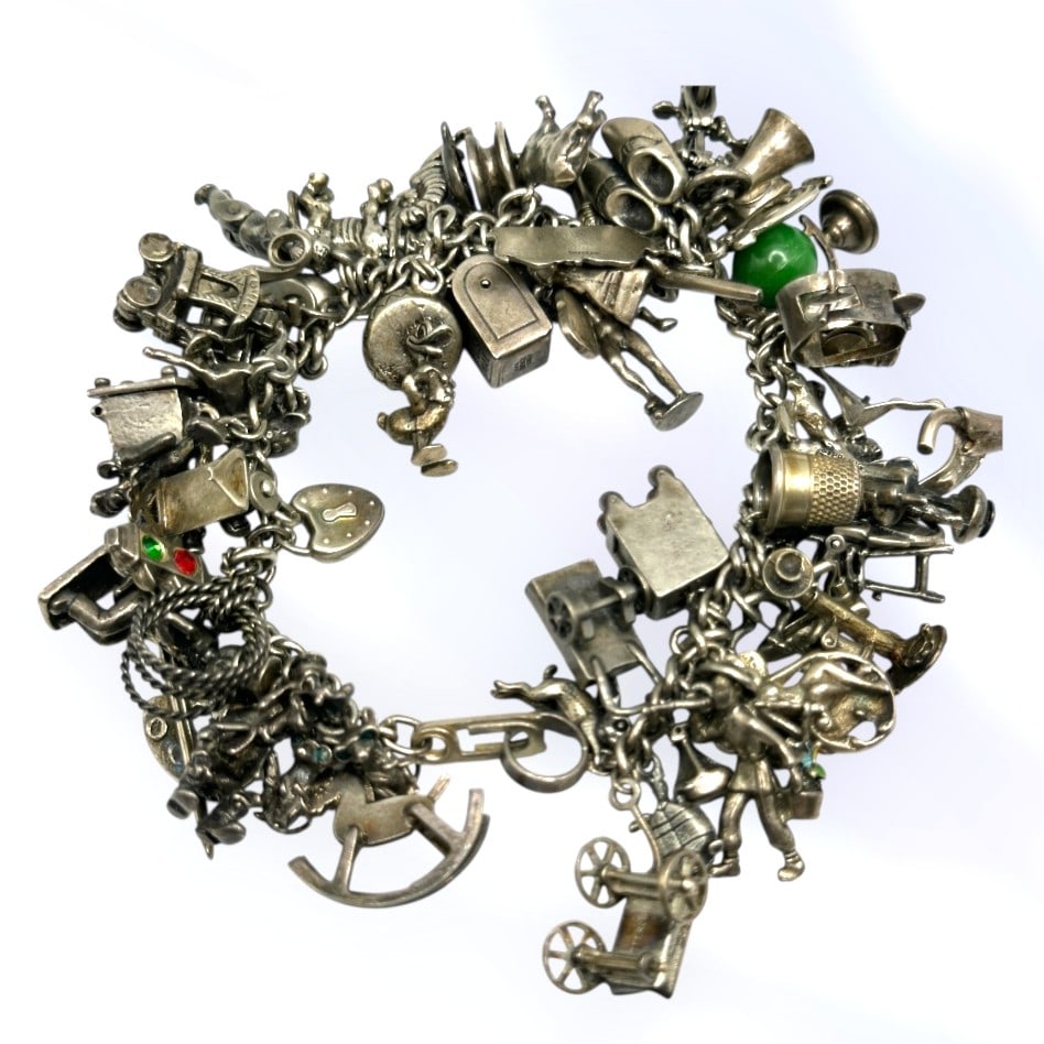 Vintage Sterling Silver Loaded Charm Bracelet (1 of 12)