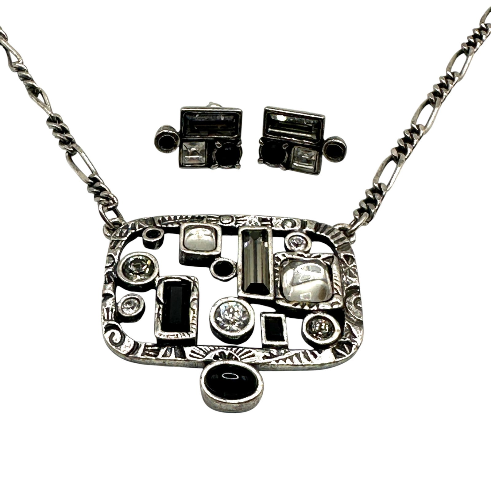 Patricia Locke Necklace and Earrings: Refer to photos for additional condition information as they are a part of the description. Please note lots may show signs of wear commensurate with age and use, and the lack of a statement regarding