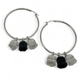 Pair of Lalique Lily of the Valley Earrings