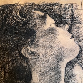 Vintage Charcoal Sketch on Paper