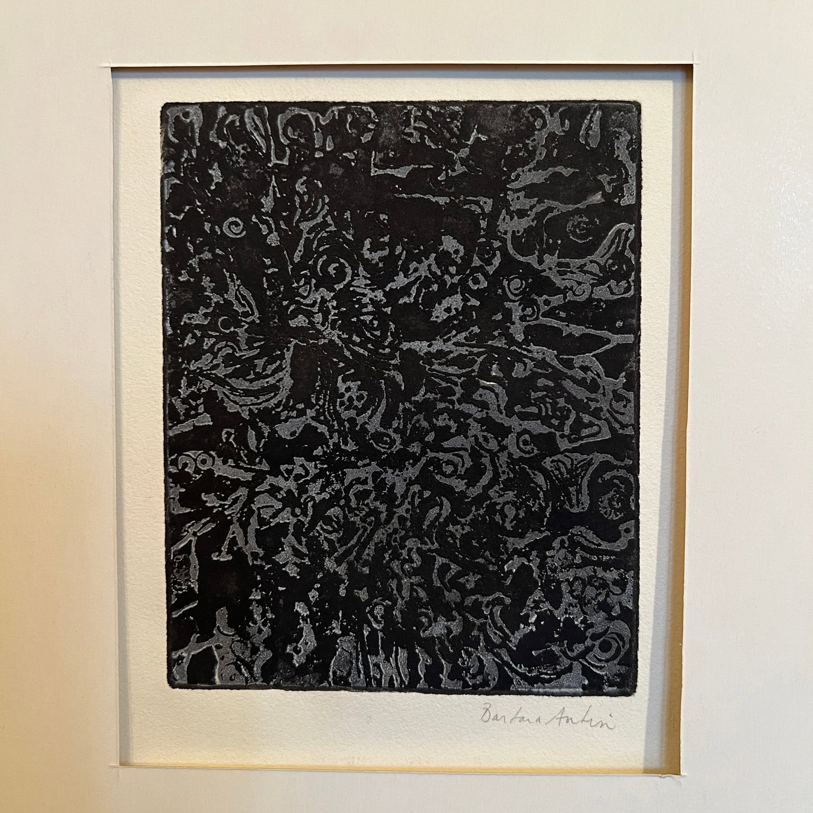 Mid Century Barbara Aubin Abstract Work on Paper Etching (1 of 7)