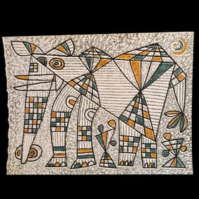 Kathleen Blackshear African Elephant Relief Print