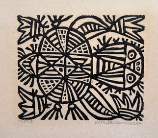 Kathleen Blackshear Turtle Relief Print on Paper
