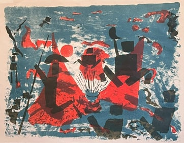 Mid Century Mike Mason Modernist Abstract Print