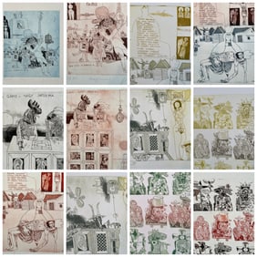 Collection of Adam Wurtz Surrealist Lithographs