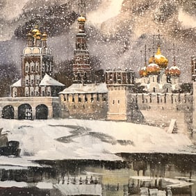 Original Russian Watercolor on Paper