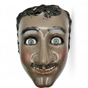 1930's Era Mexican Dance Mask with Mechanical Eyes