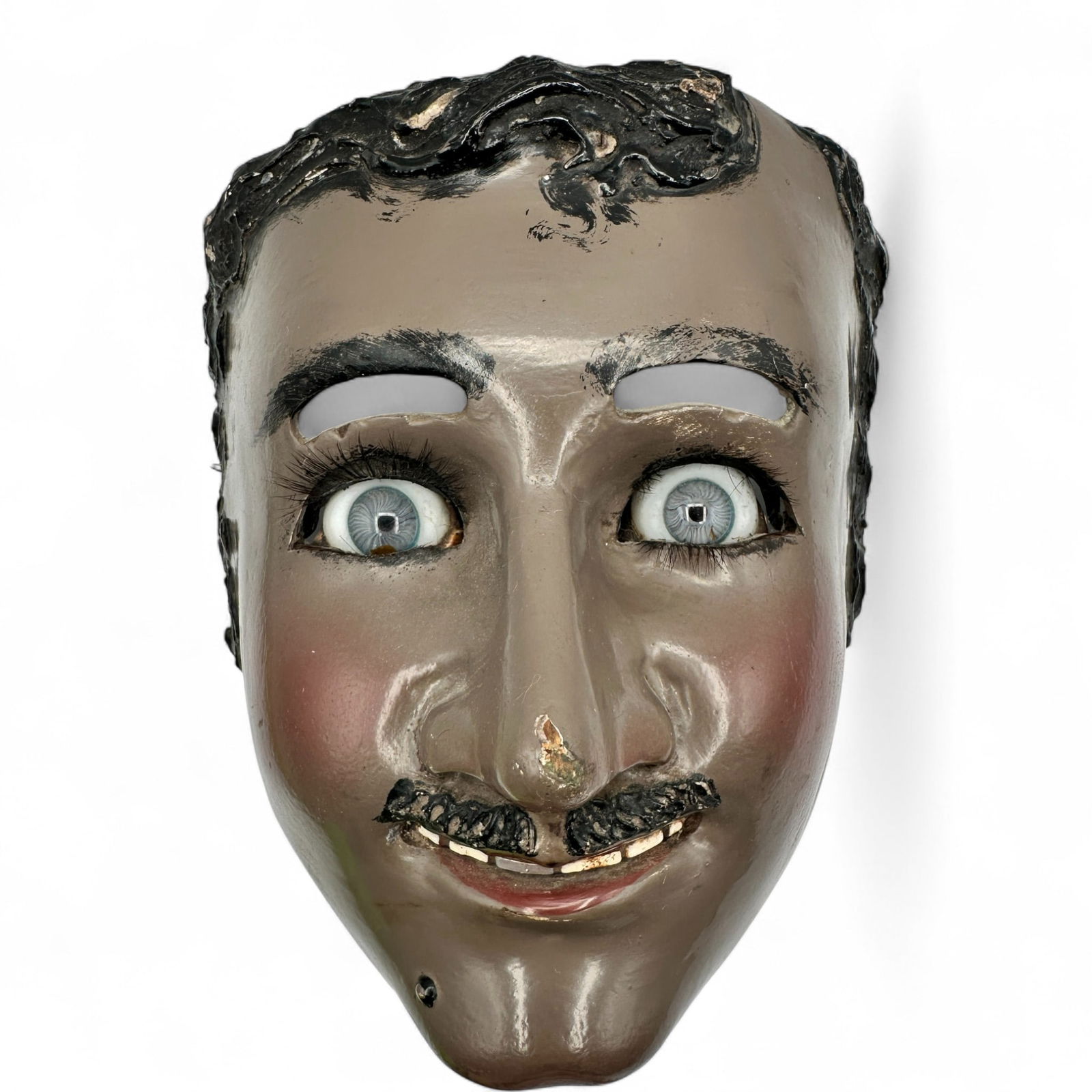 1930's Era Mexican Dance Mask with Mechanical Eyes (1 of 7)