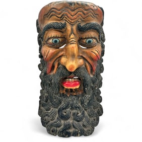 Vintage Carved Wooden Mexican Mask