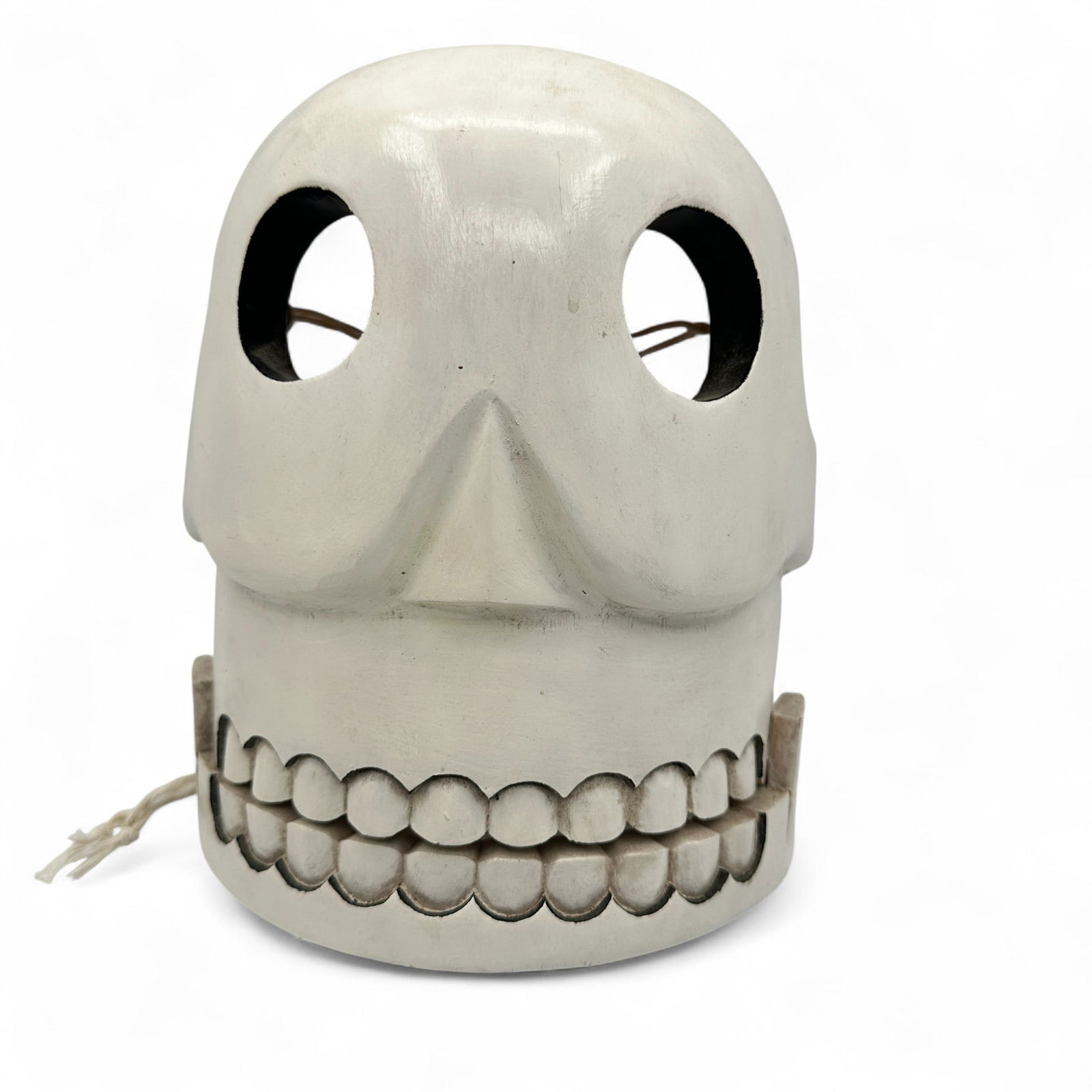 Dia de los Muertos Signed Wooden Mask with Articulating Jaw (1 of 8)