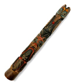 Vintage Hand Carved and Painted Totem Pole