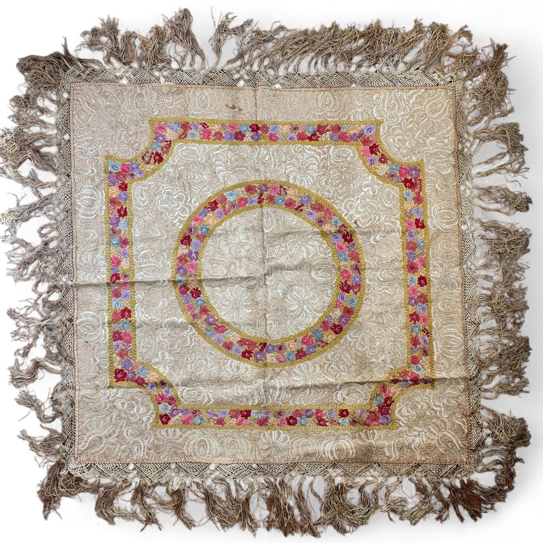 Vintage Embroidered Textile Tablecloth (1 of 3)