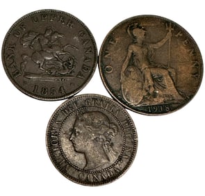 Antique Canadian and British Coins