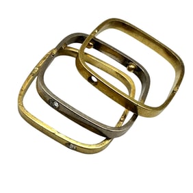 18K Gold Three Tiered Ring