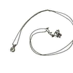 14K White Gold and Diamond Necklace