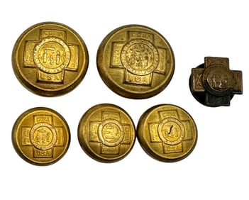 Set of Spanish-American War Veteran Uniform Buttons