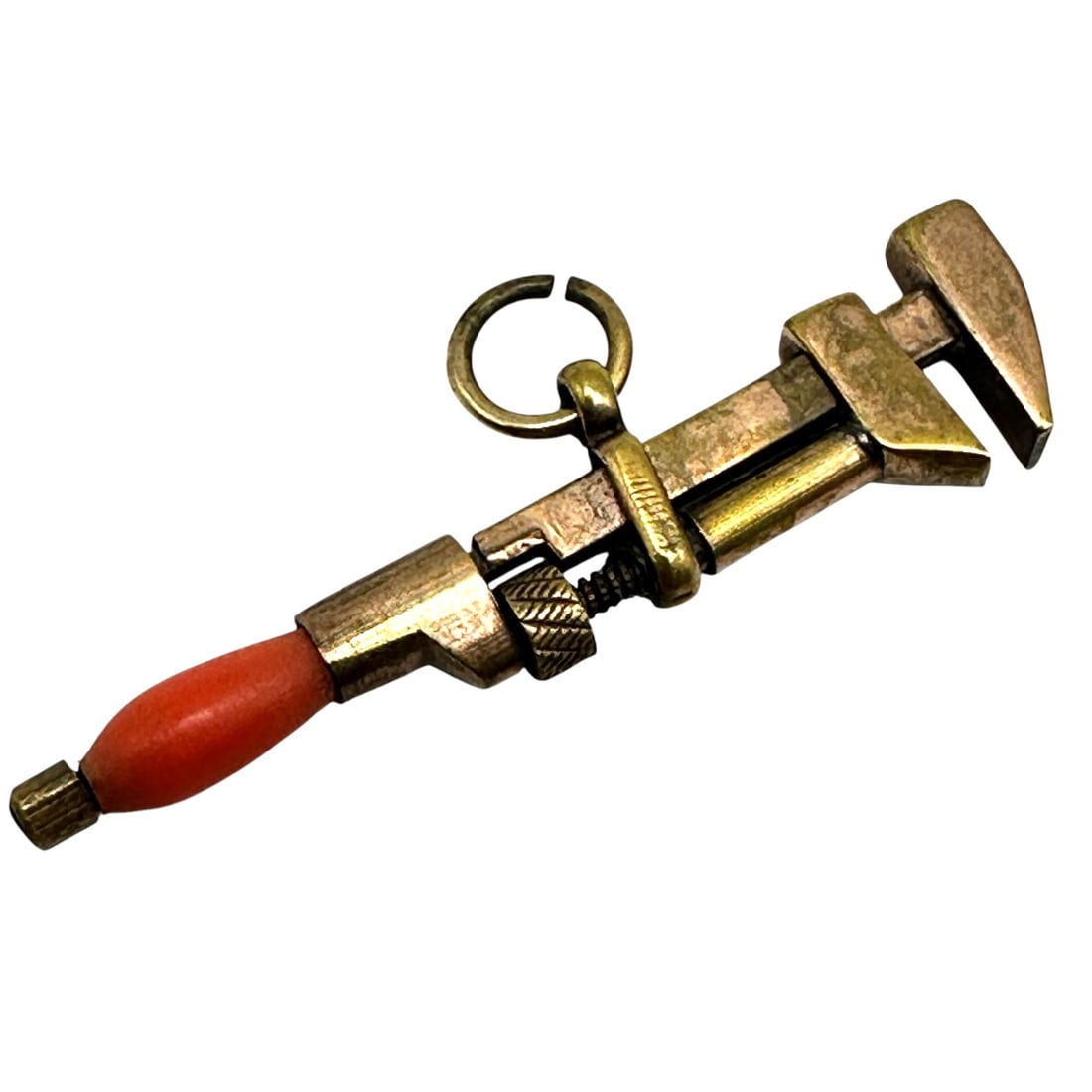 Antique Miniature Working Monkey Wrench Pendant Charm (1 of 3)