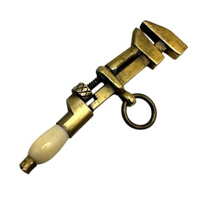 Antique Miniature Working Monkey Wrench Pendant Charm