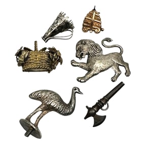 Antique Assortment of Ornate Charms and Embellishments