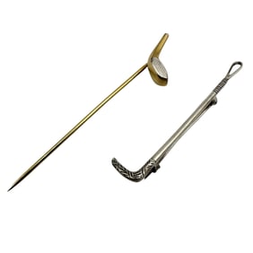 Vintage Golf Club Charm and Stick Pin