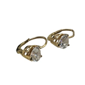 10K Gold Cubic Zirconia Earrings