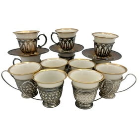Sterling Silver Lenox Espresso Demitasse Set
