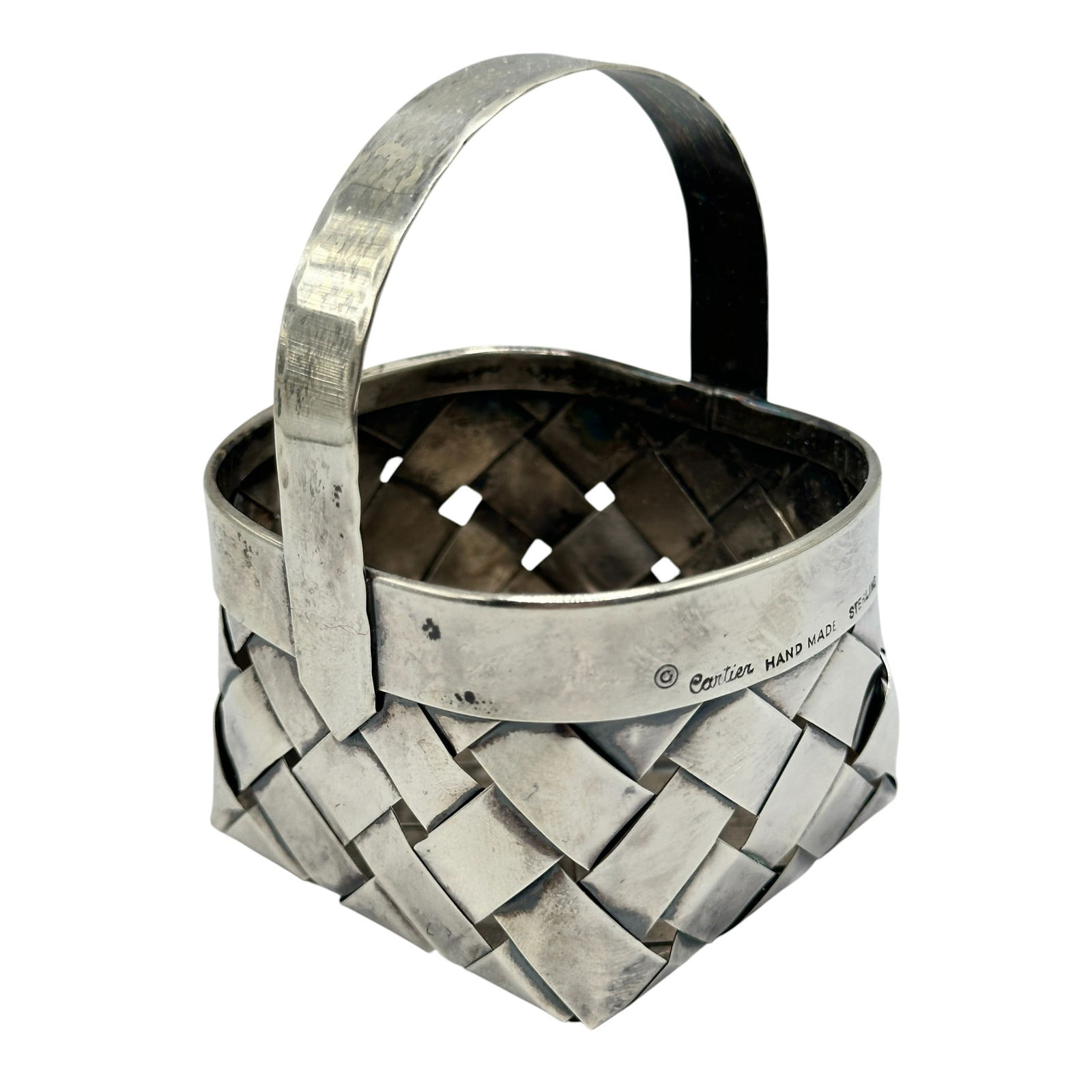 Cartier Sterling Silver Woven Basket (1 of 10)
