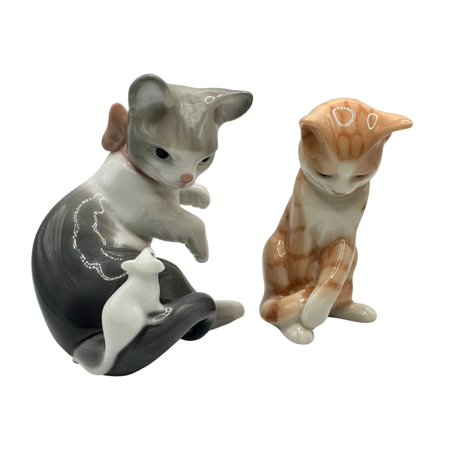 Royal Copenhagen and Lladro Cat Figurines (1 of 10)