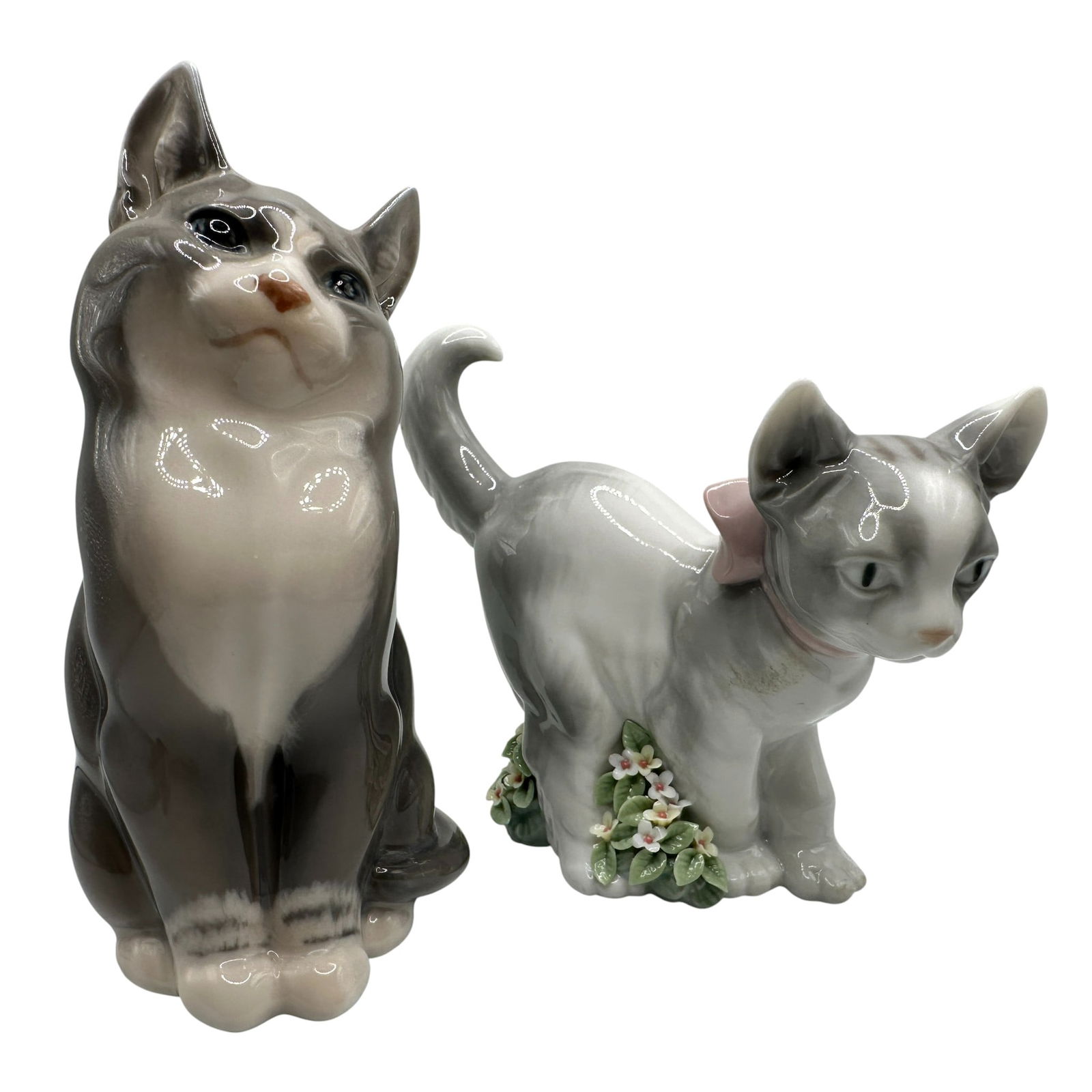 Royal Copenhagen and Lladro Cat Figurines (1 of 16)
