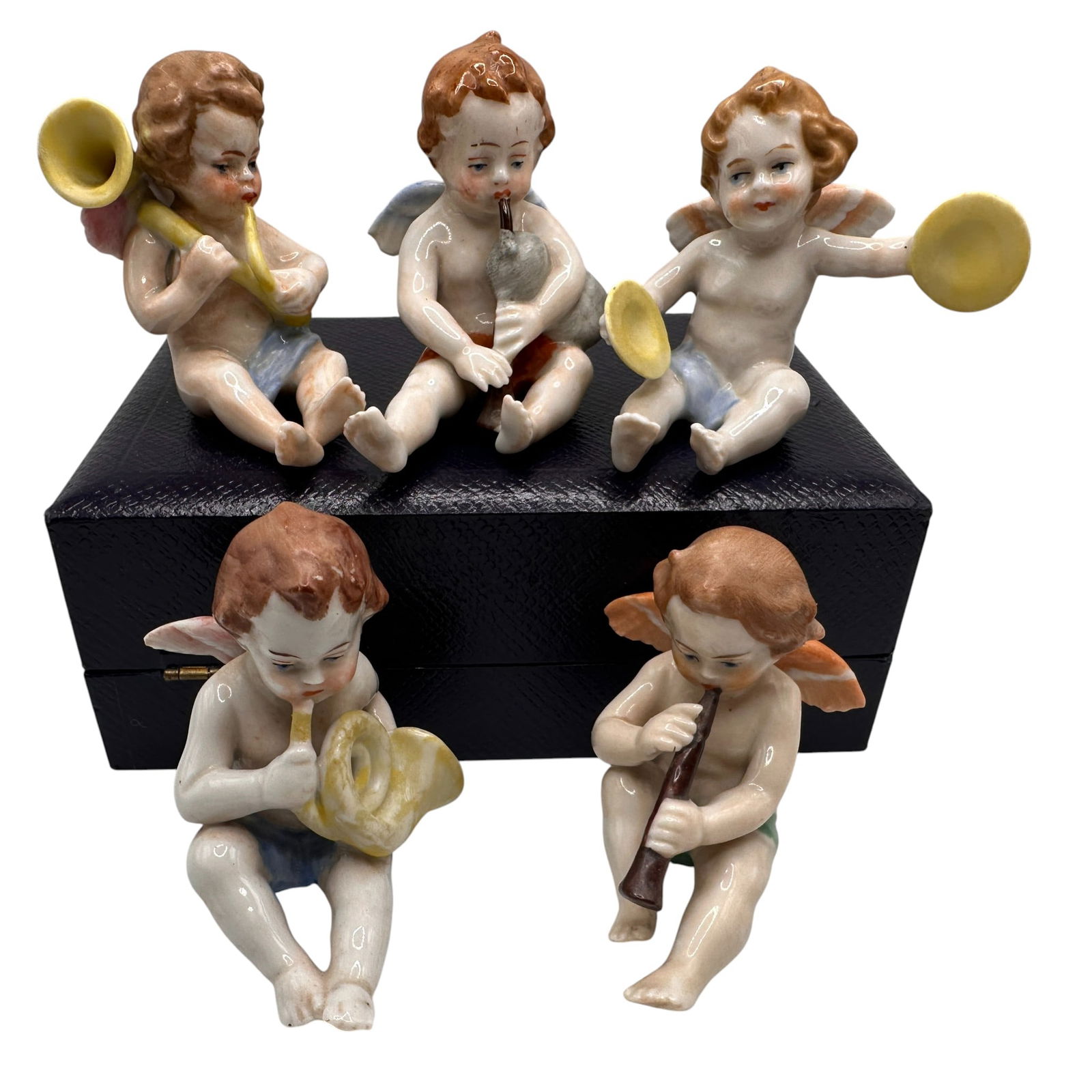 Collection of Vintage German Porcelain Angels with Musical Instruments (1 of 10)