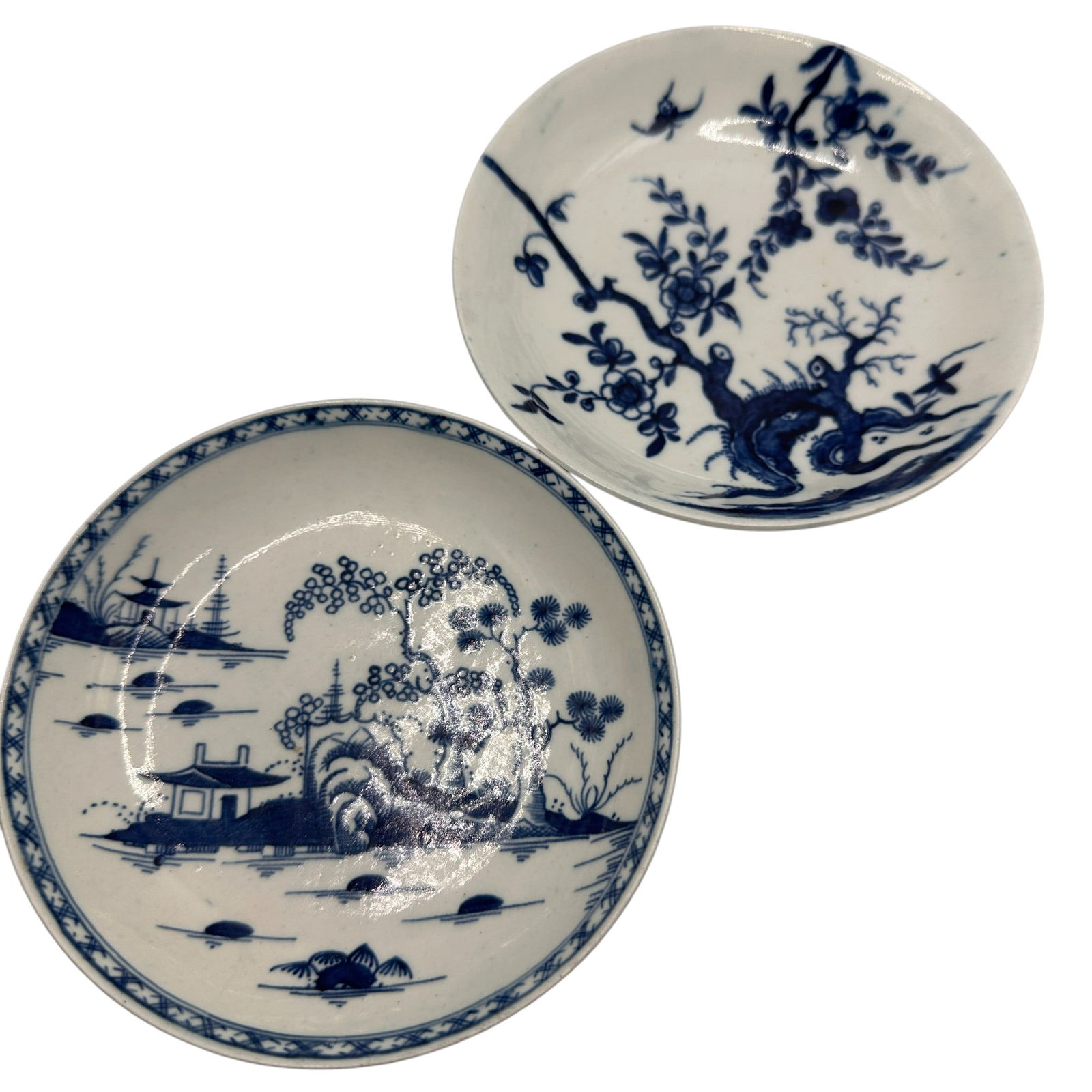 Dr. Wall 1700's Worcester Blue and White Asian Motif Porcelain (1 of 8)