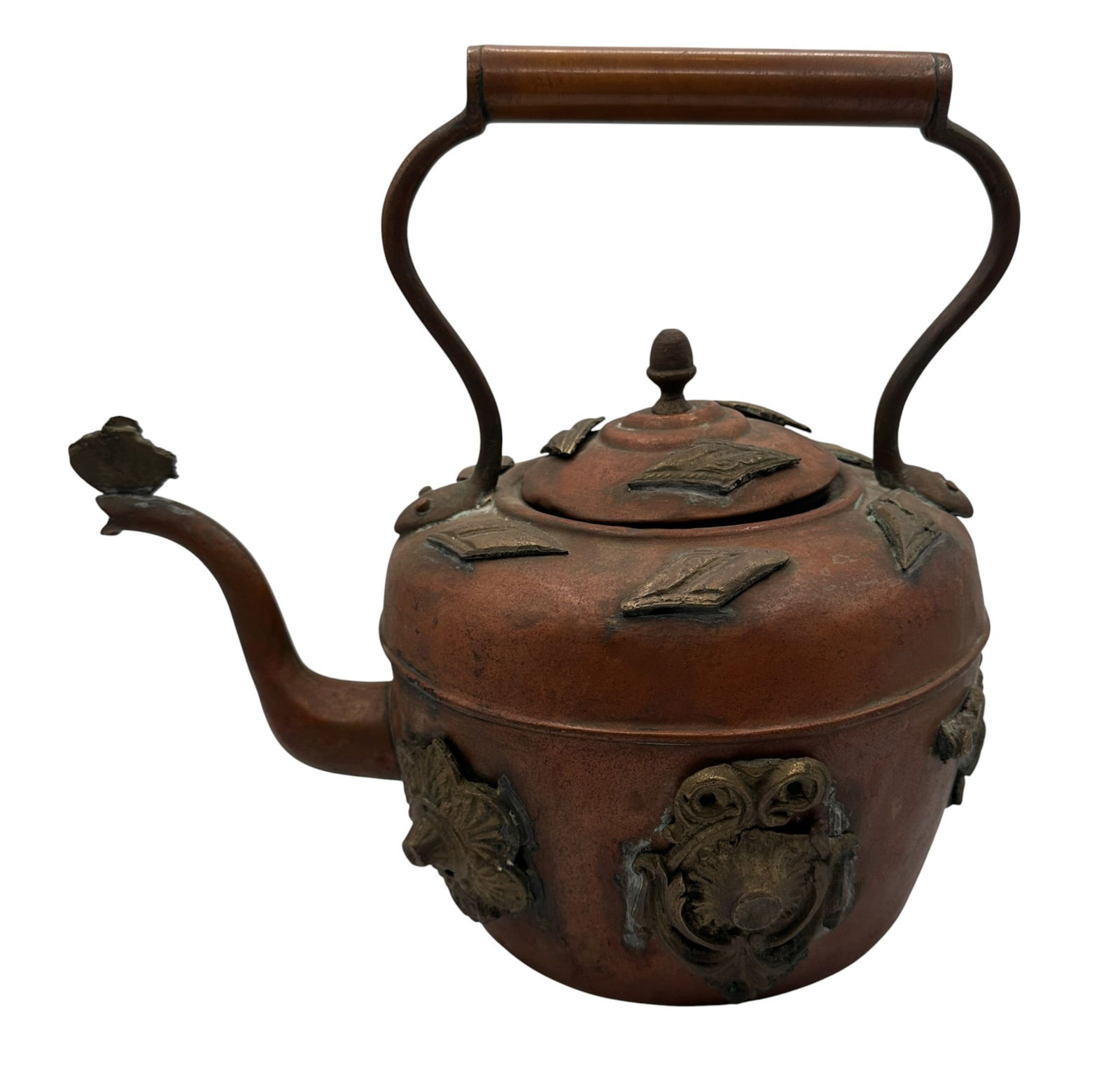 Antique Copper and Brass Kettle (1 of 13)